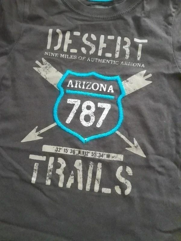 H&M jongens T-shirt 4/6 jaar bruin met Arizona Desert Trails patroon – photo 4